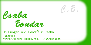 csaba bondar business card